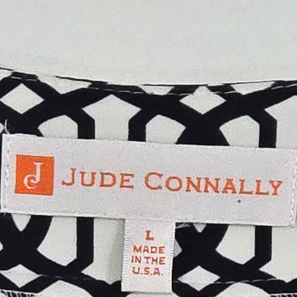 Jude Connally Blue And White Tunic A-Line Dress. Size Large. - Picture 7 of 8